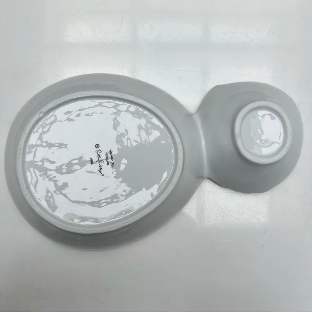 Lilly Pulitzer for Target Porcelain Pineapple Serving Bowl - White with Gold Rim - Picture 8 of 15